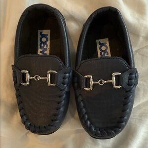 Josmo Men's Navy Loafers with Silver Accent